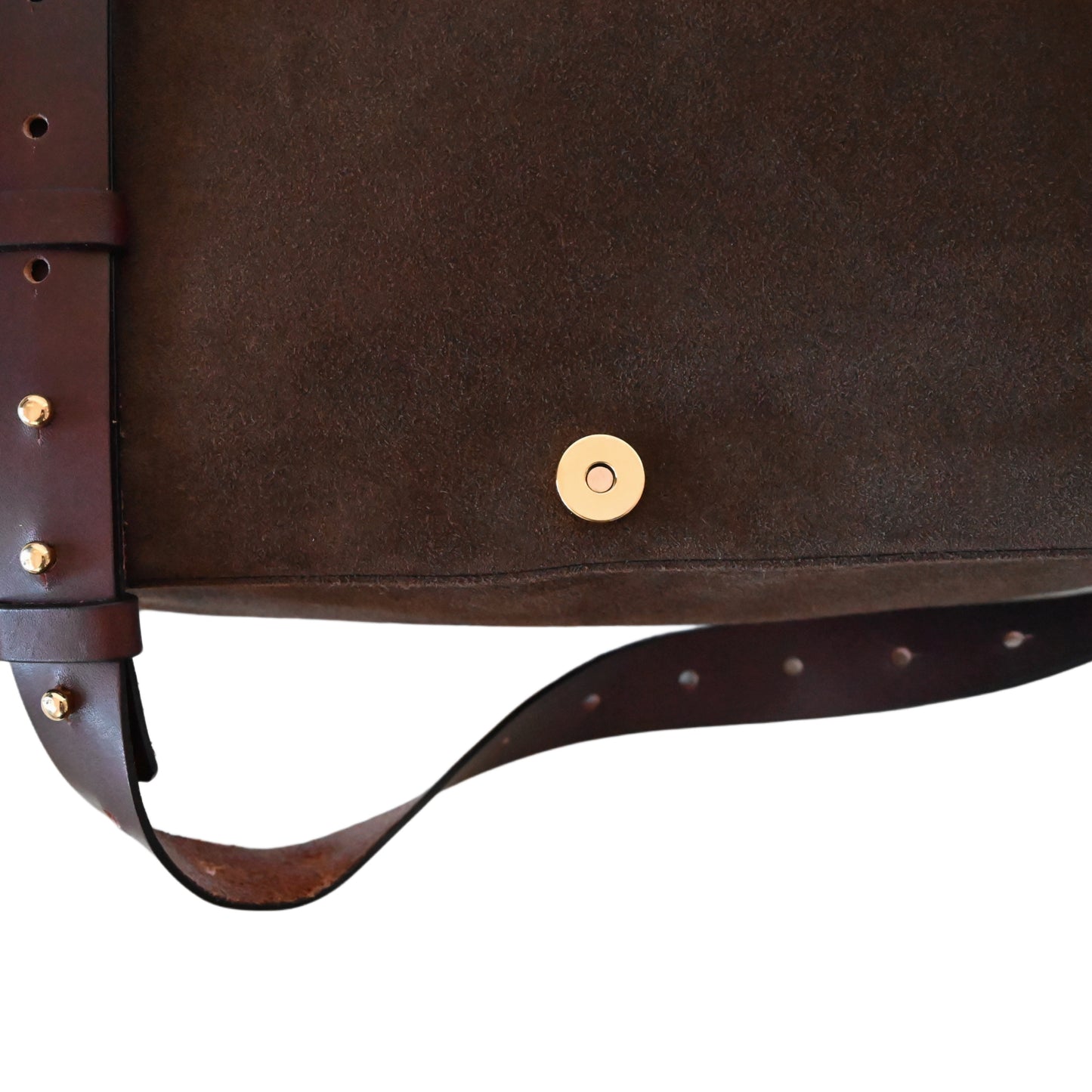 Suede Flap Shoulder