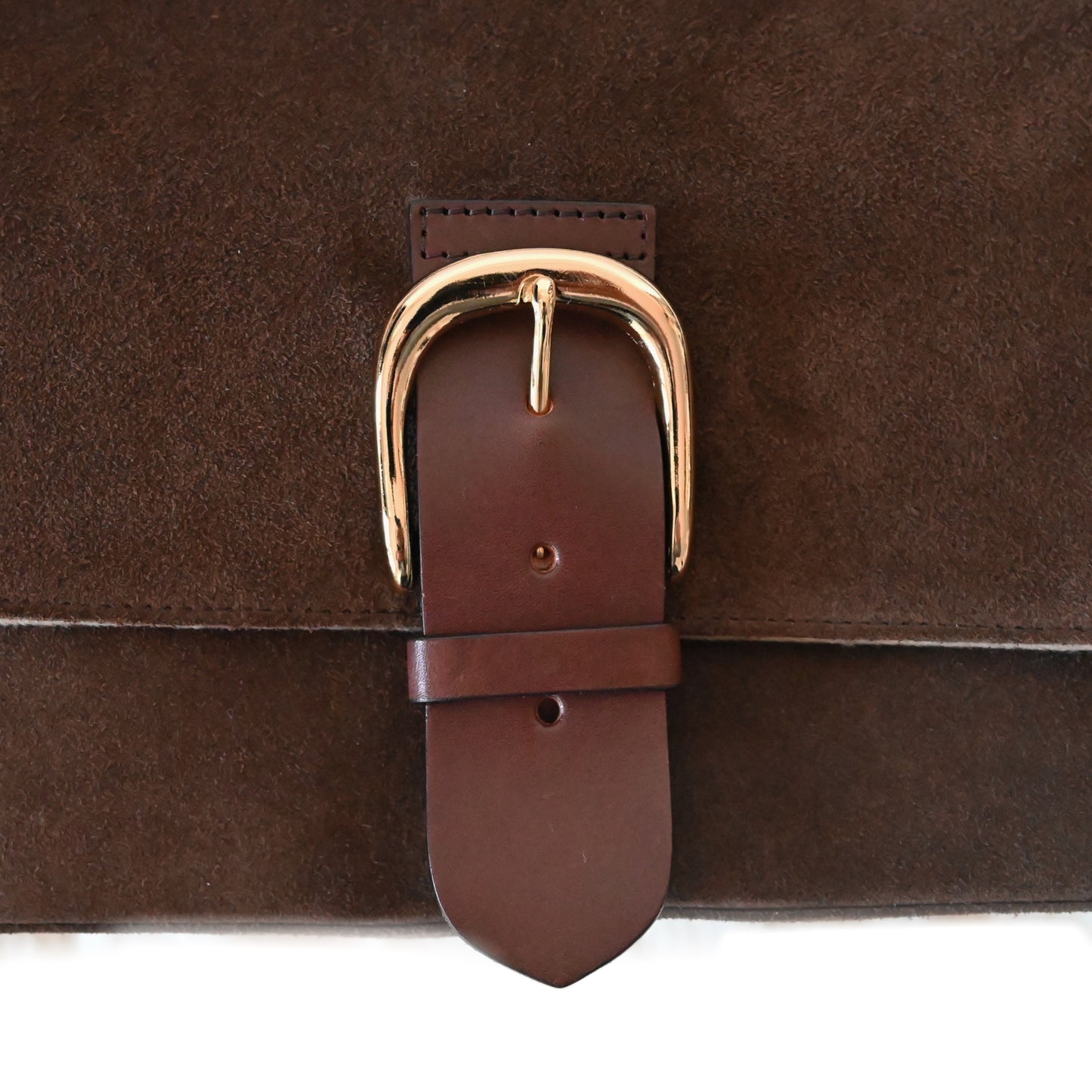 Suede Flap Shoulder