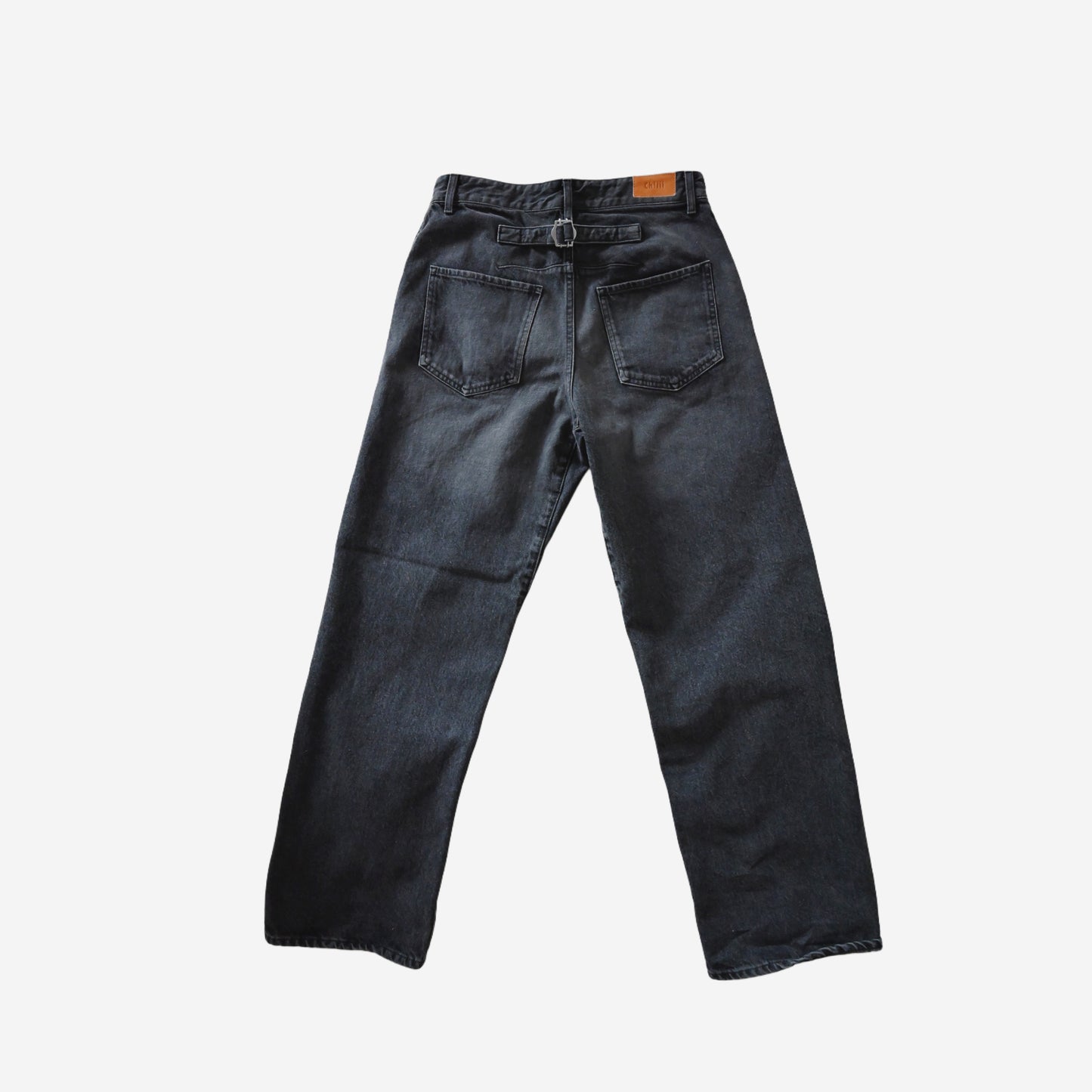 Midlize Wide Black Denim