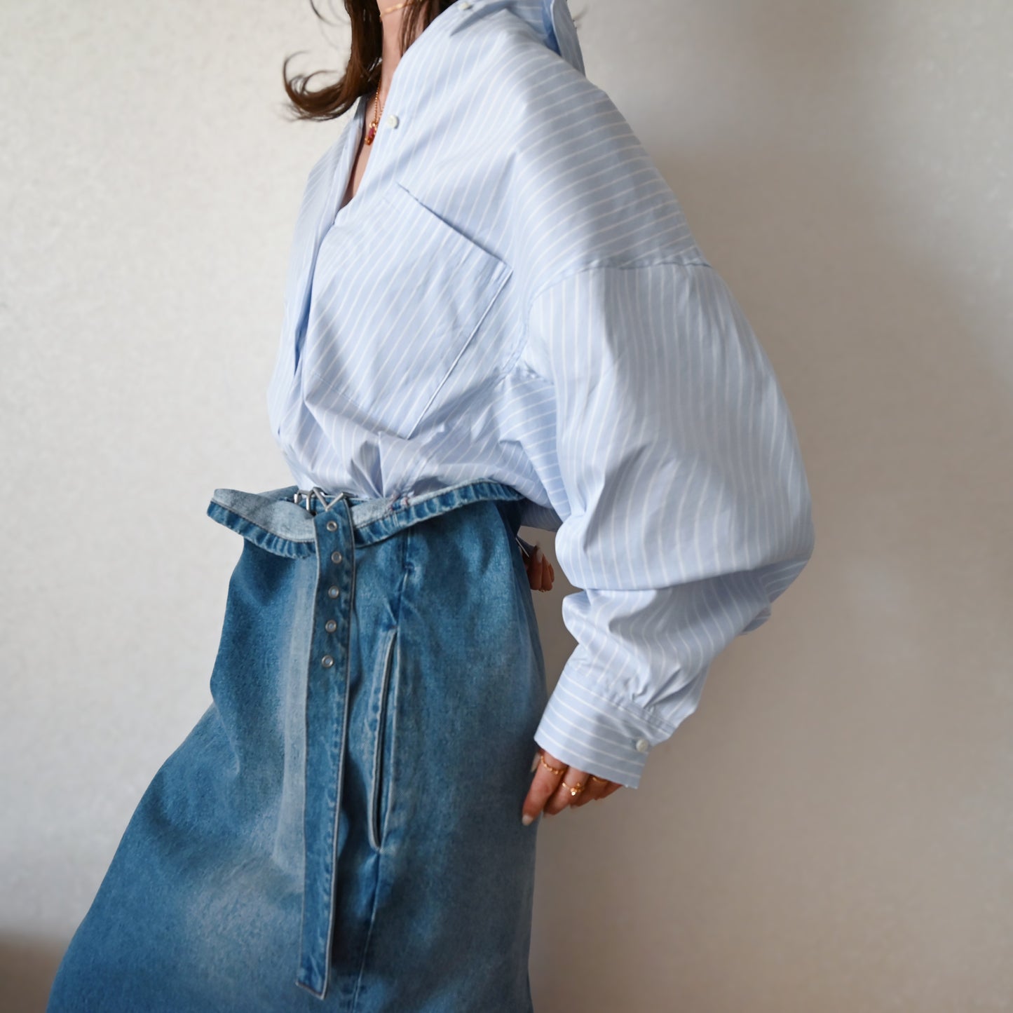 Dolman Sleeve Stripes Shirts