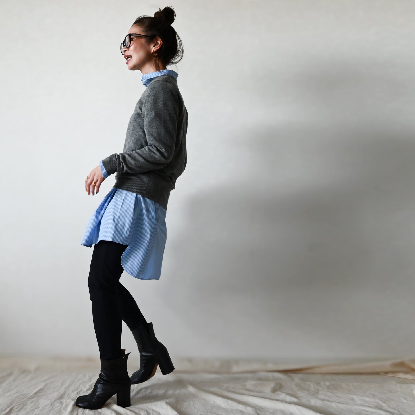 Dolman Sleeve Stripes Shirts
