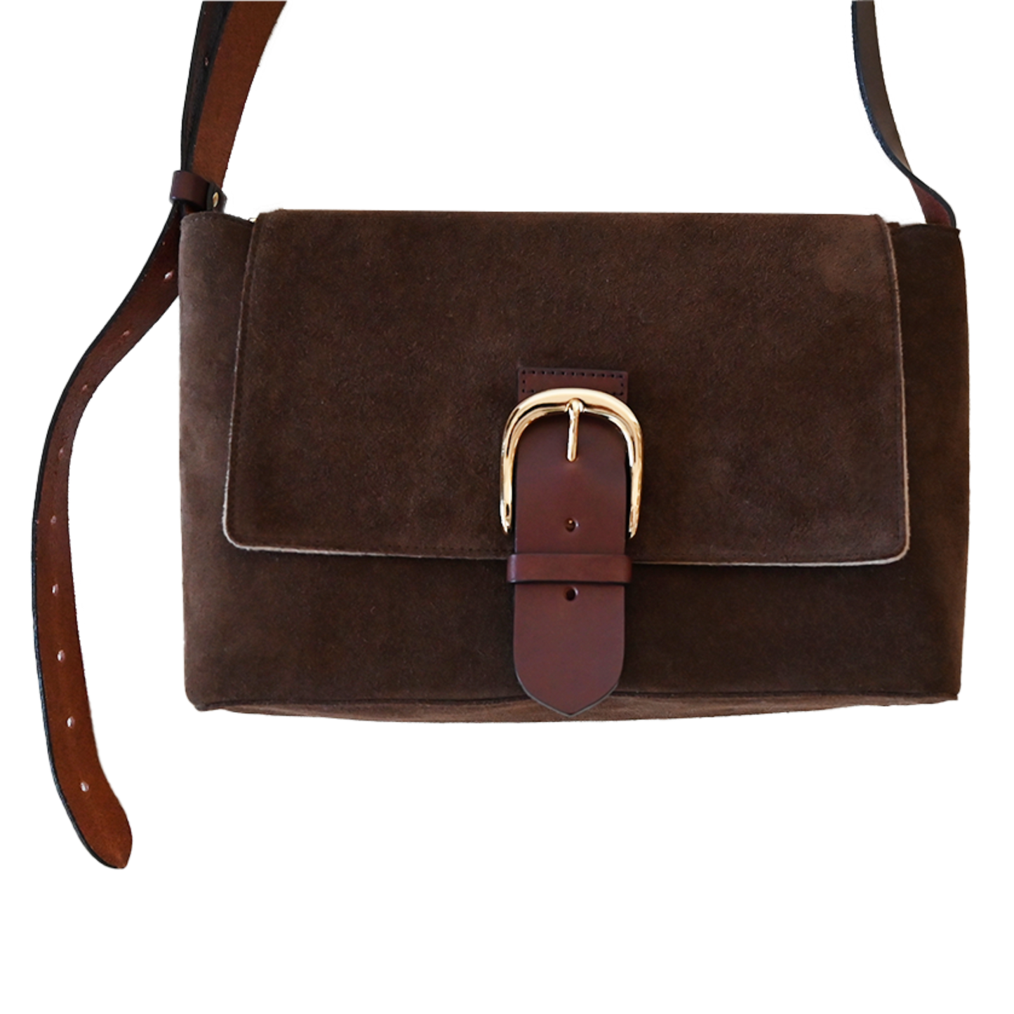 Suede Flap Shoulder