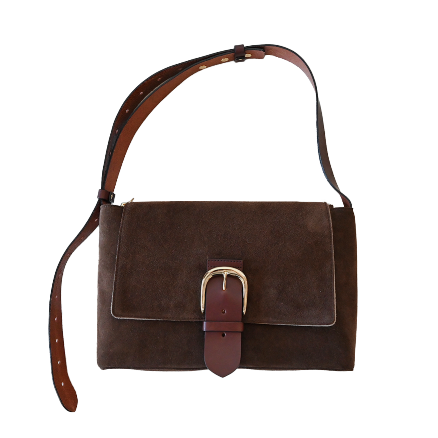 Suede Flap Shoulder