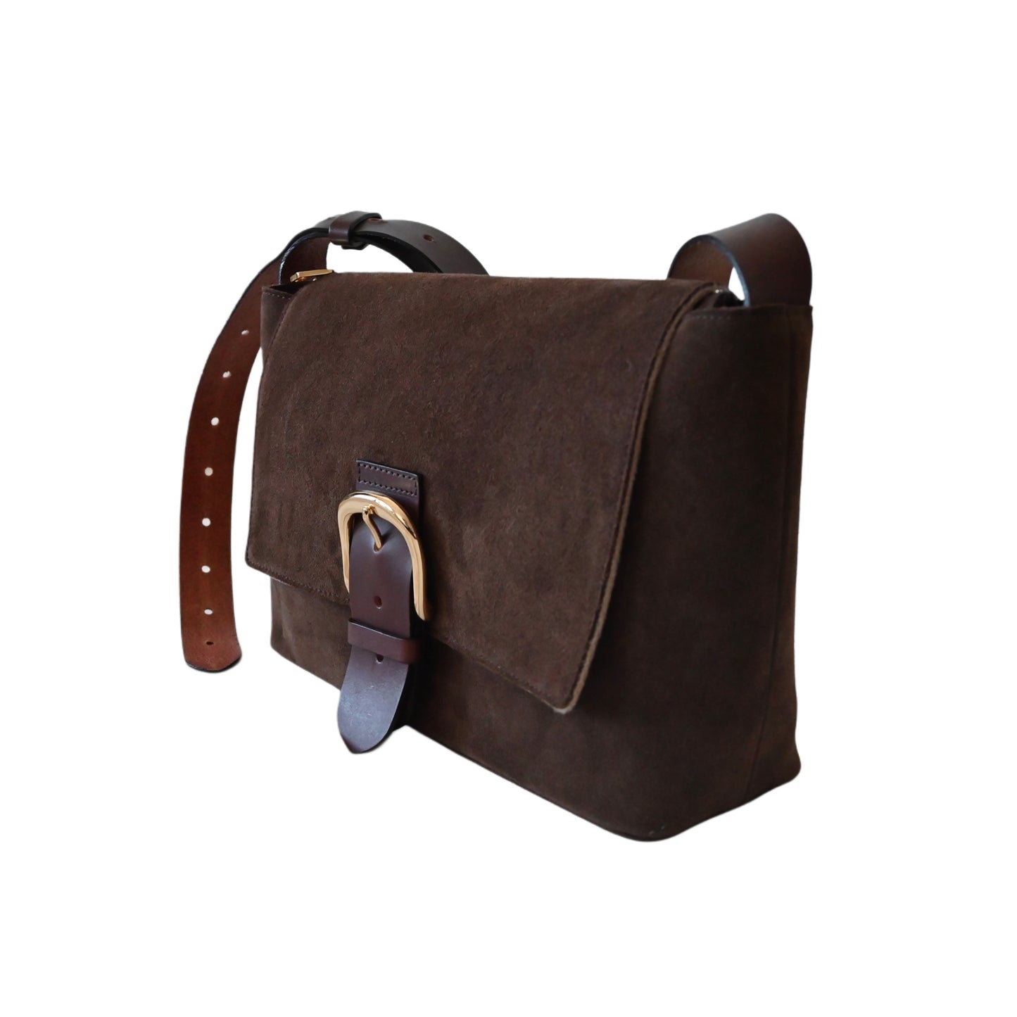 Suede Flap Shoulder