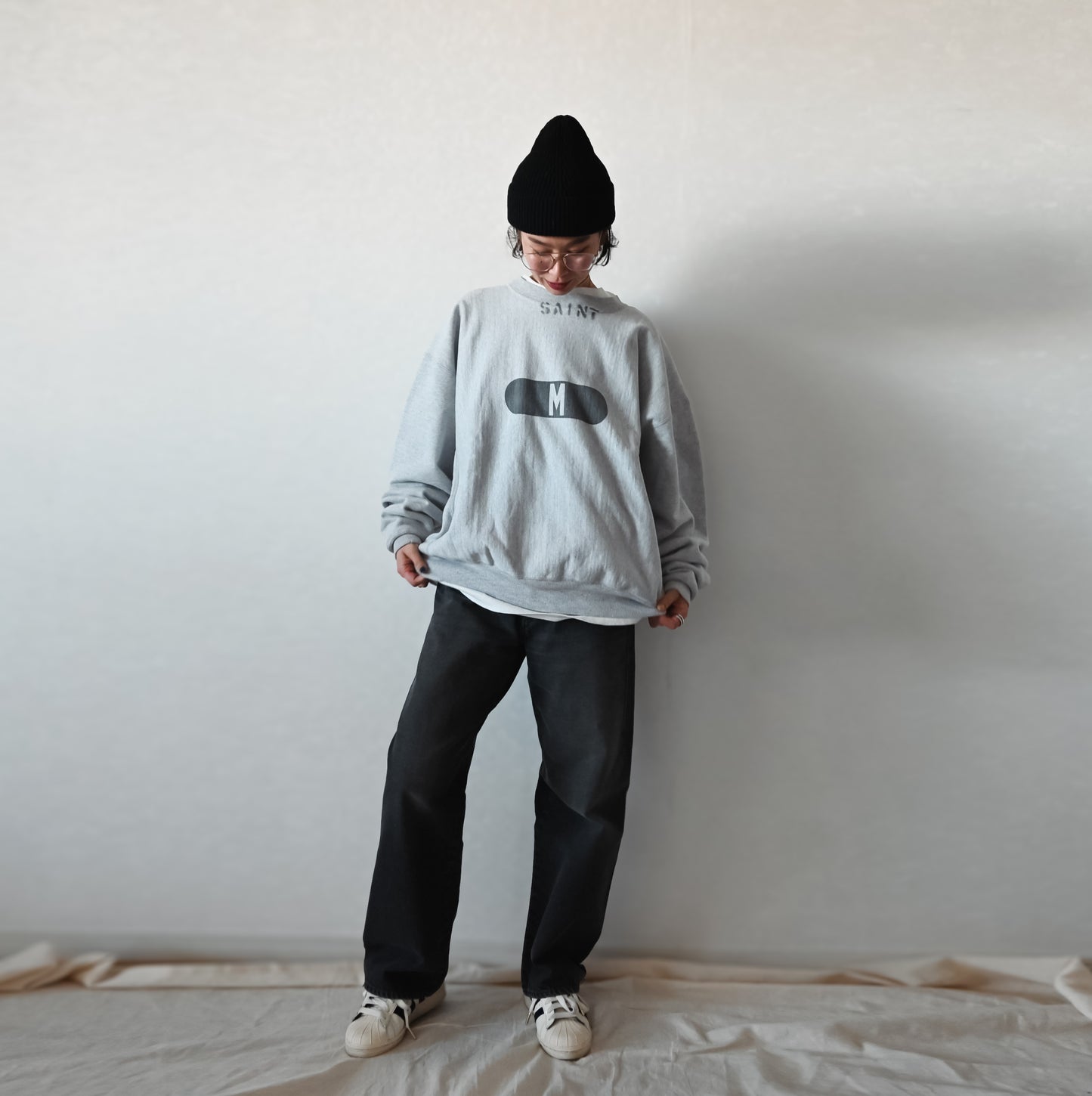 Midlize Wide Black Denim