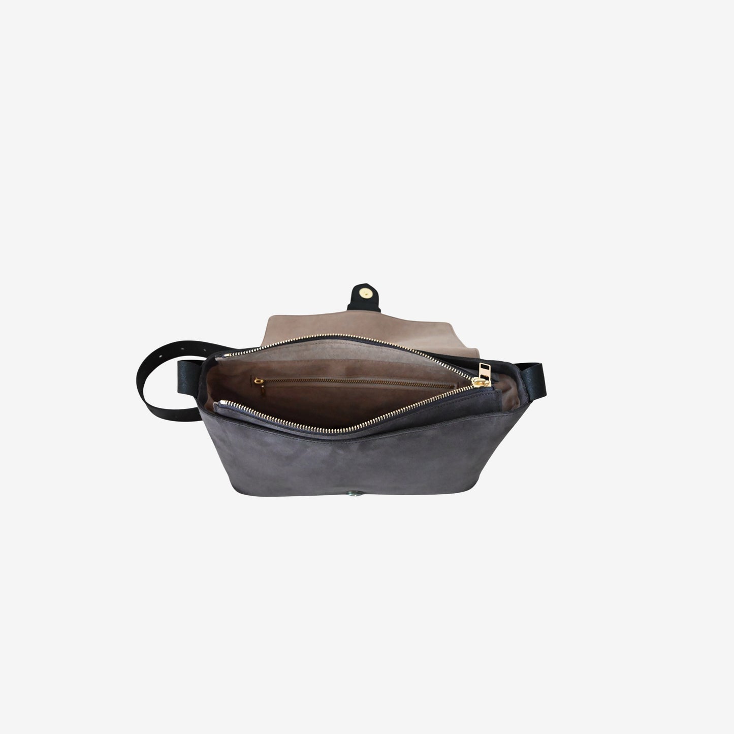 Suede Flap Shoulder
