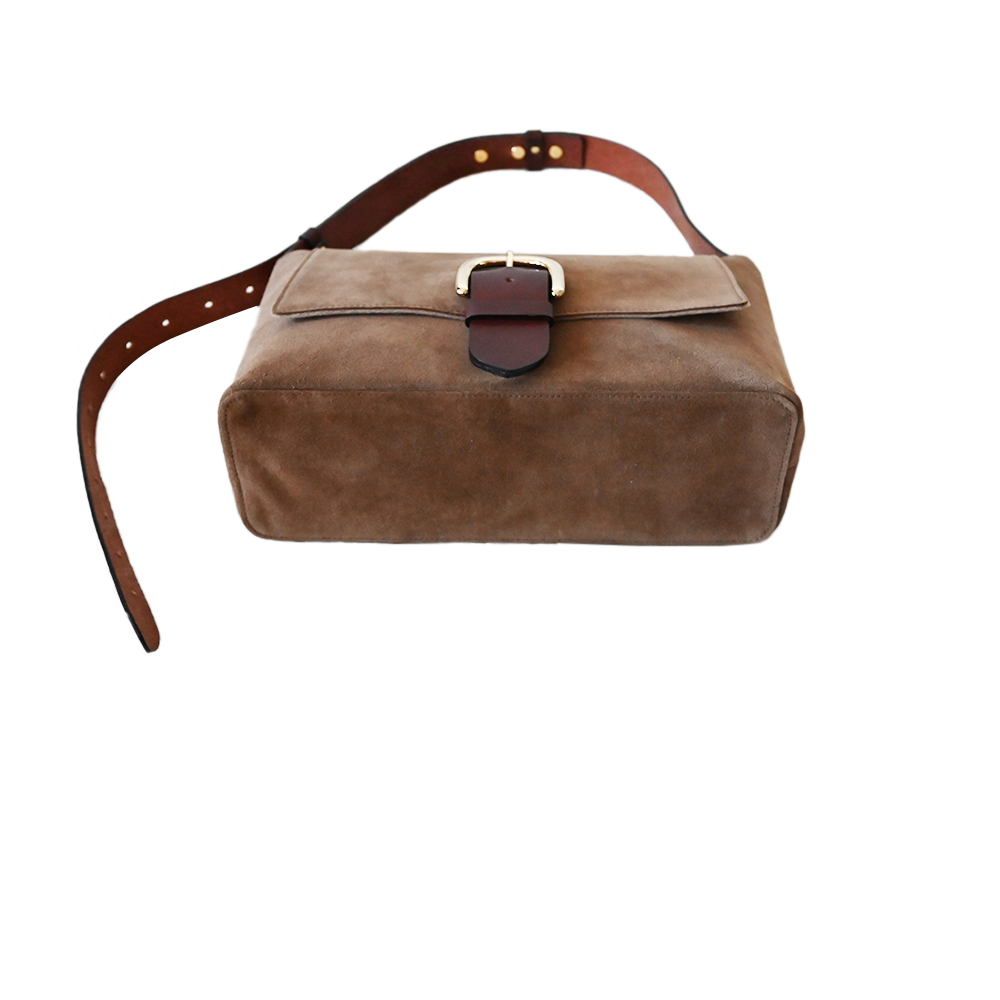 Suede Flap Shoulder