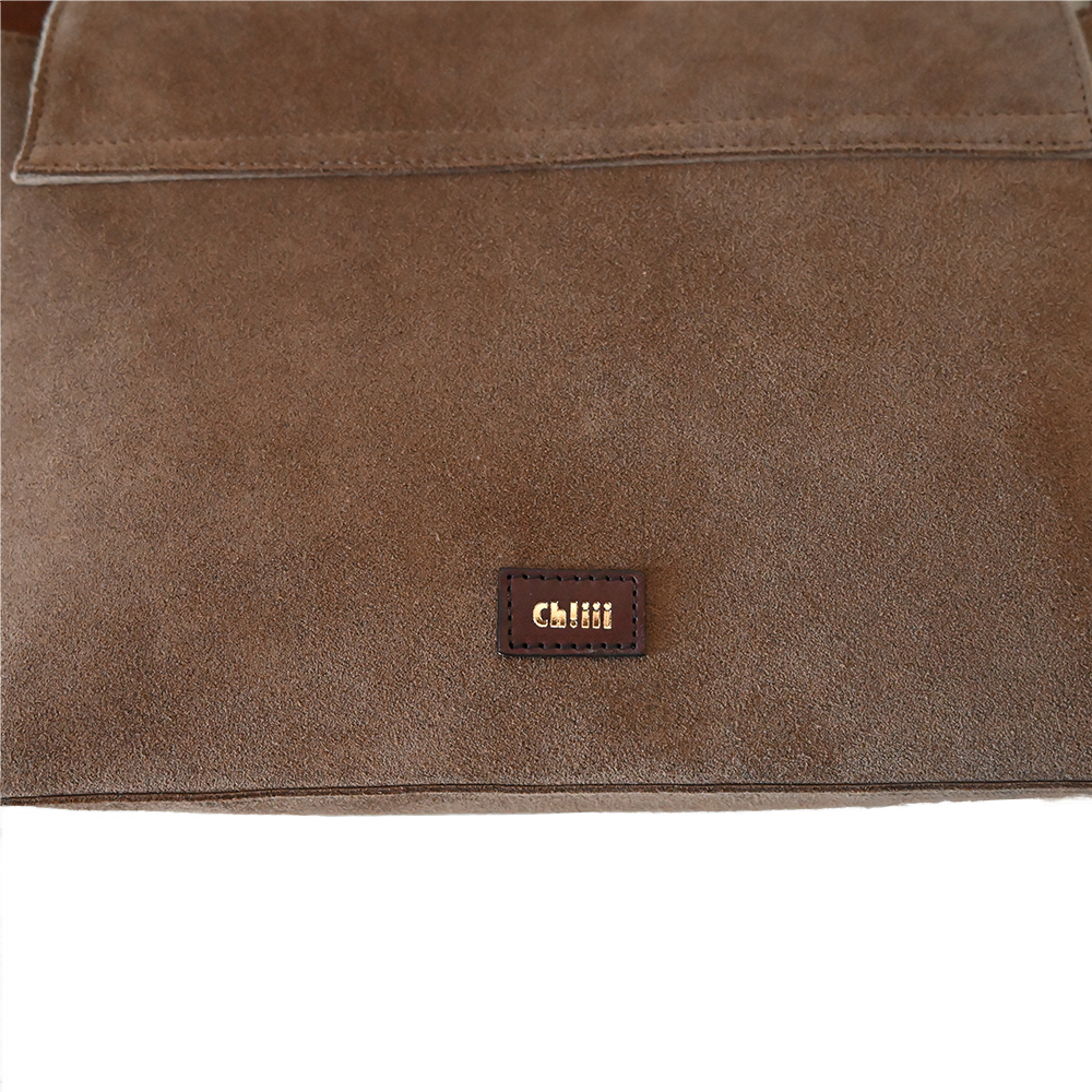 Suede Flap Shoulder