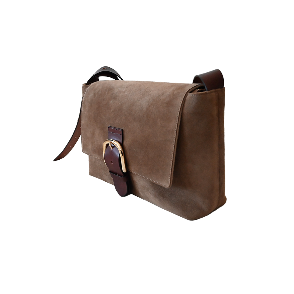 Suede Flap Shoulder