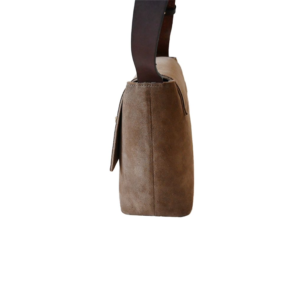 Suede Flap Shoulder