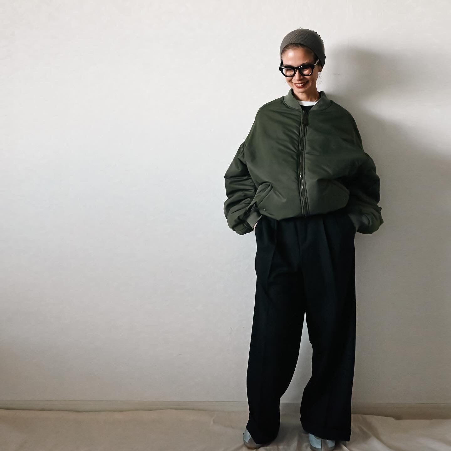 Tuck Wide Pants　