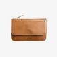 Cracked leather Flap Coin Cadecase