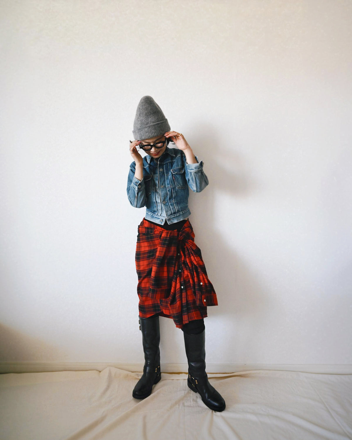 Oversized Flannel Check Shirts