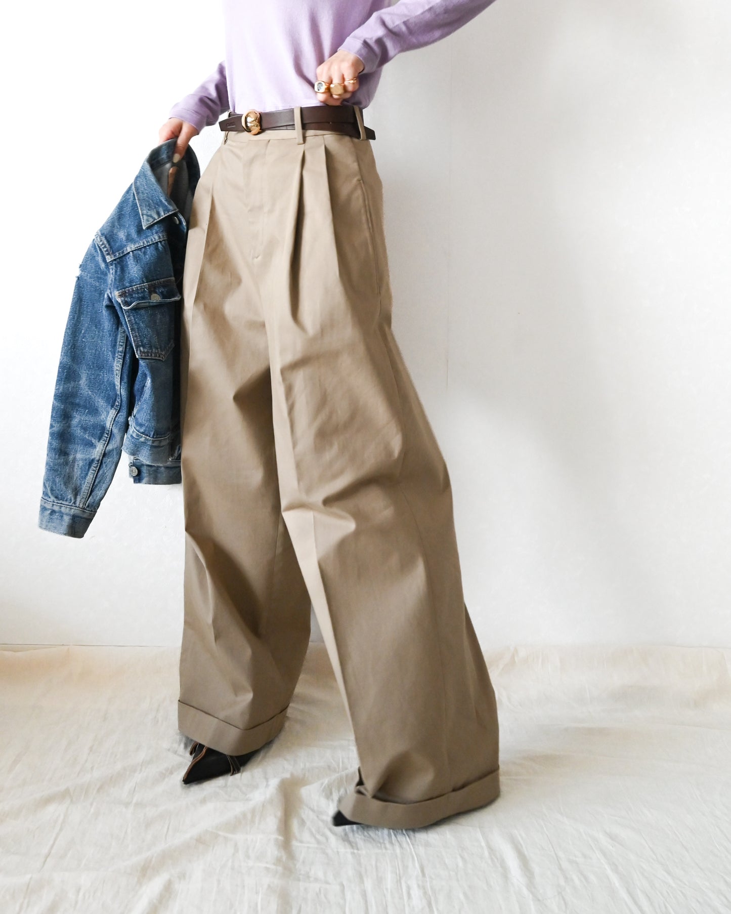 Tuck Wide Pants / chino 【受注商品】