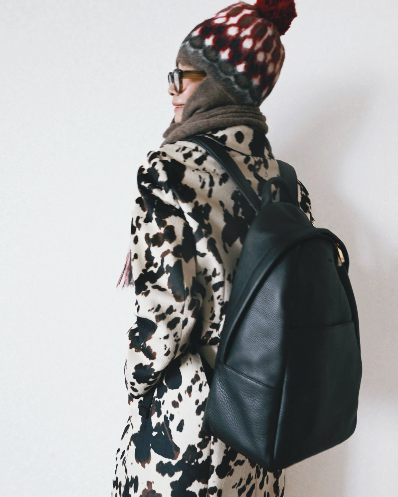 Leather Backpack / black　【受注商品】