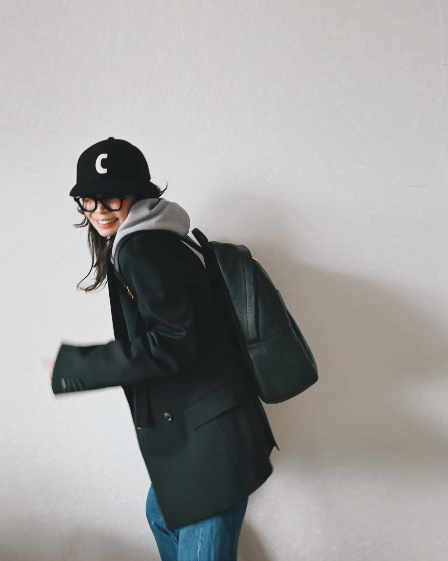 Leather Backpack / black　【受注商品】