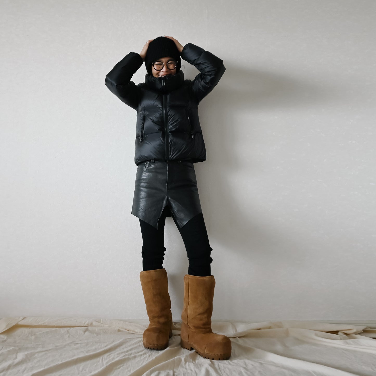 High neck Cropped Down　【受注商品】