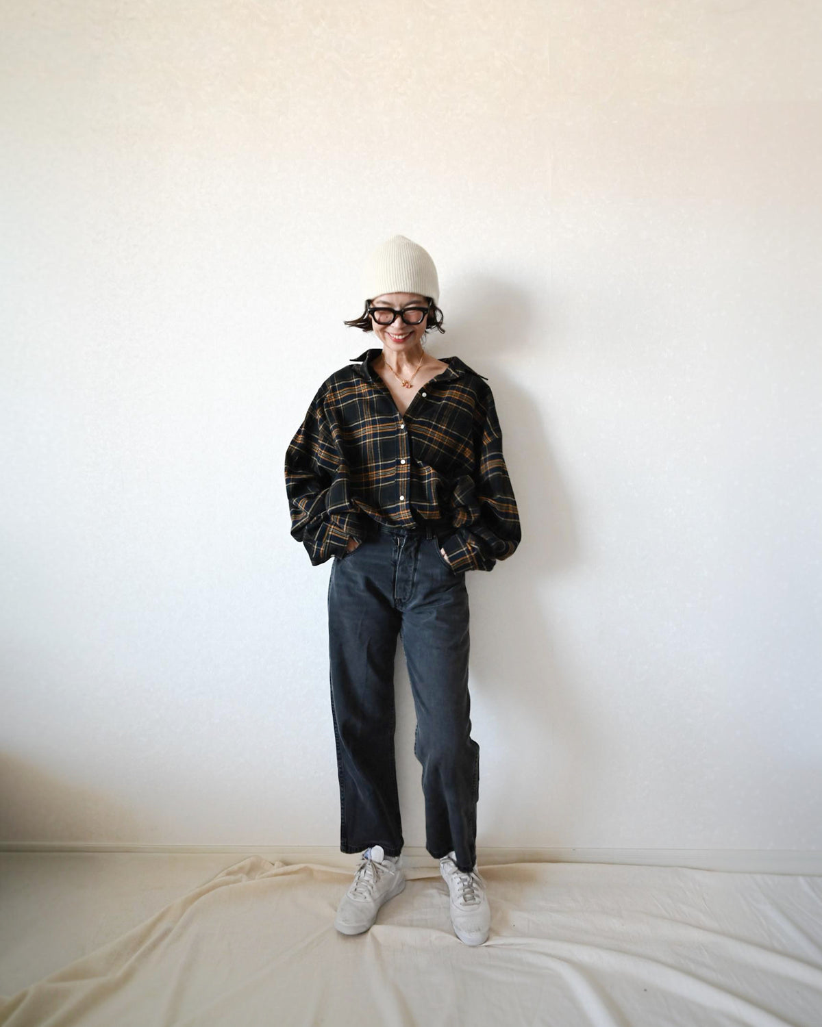Oversized Flannel Check Shirts
