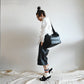 Big Leather Bascket / black【受注商品】