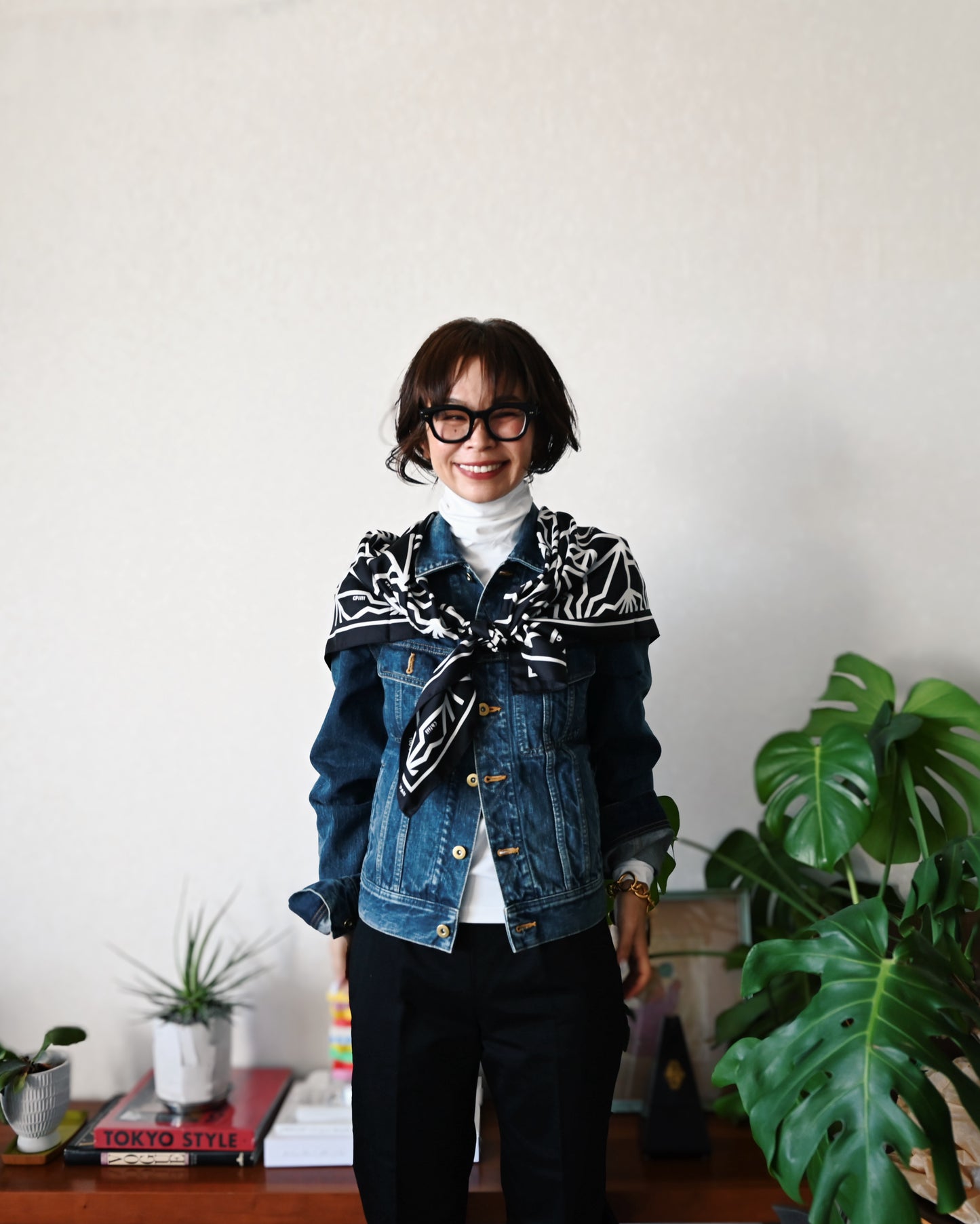 BAKIBAKI × ch!iii silk scarf　