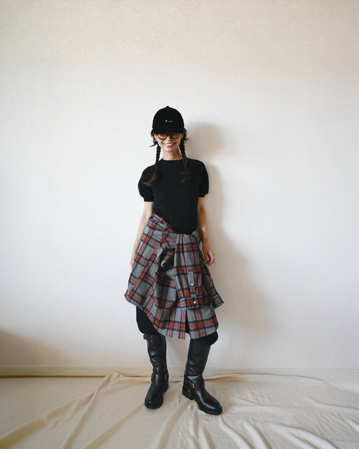 Oversized Flannel Check Shirts