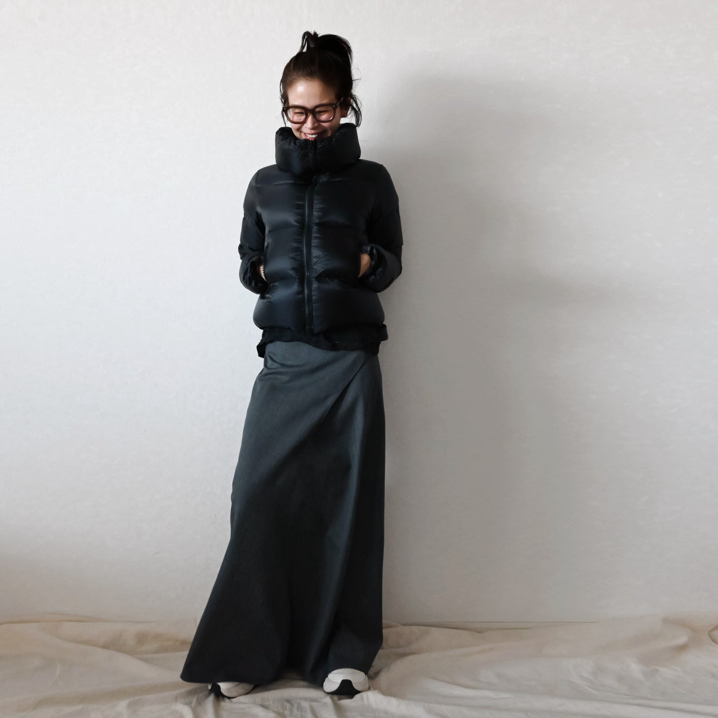 High neck Cropped Down　【受注商品】