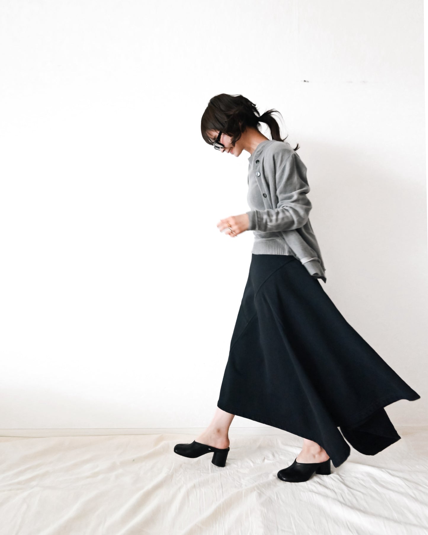 Sweat Asymmetry Skirt