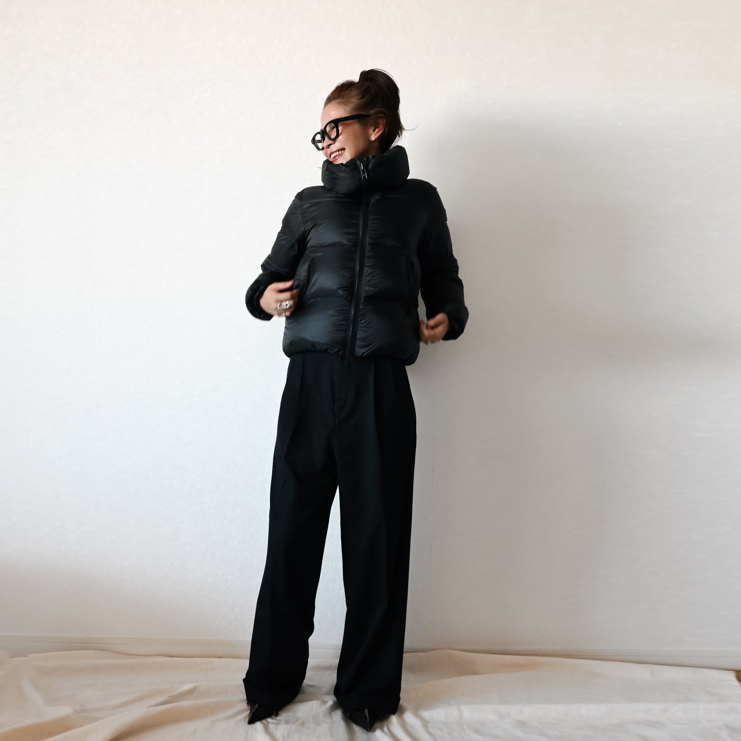 High neck Cropped Down　【受注商品】