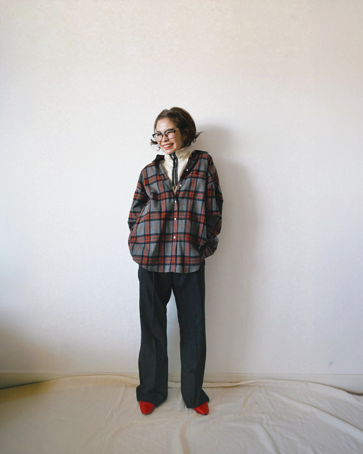 Oversized Flannel Check Shirts
