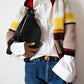 Shrink Leather Waist Bag / black