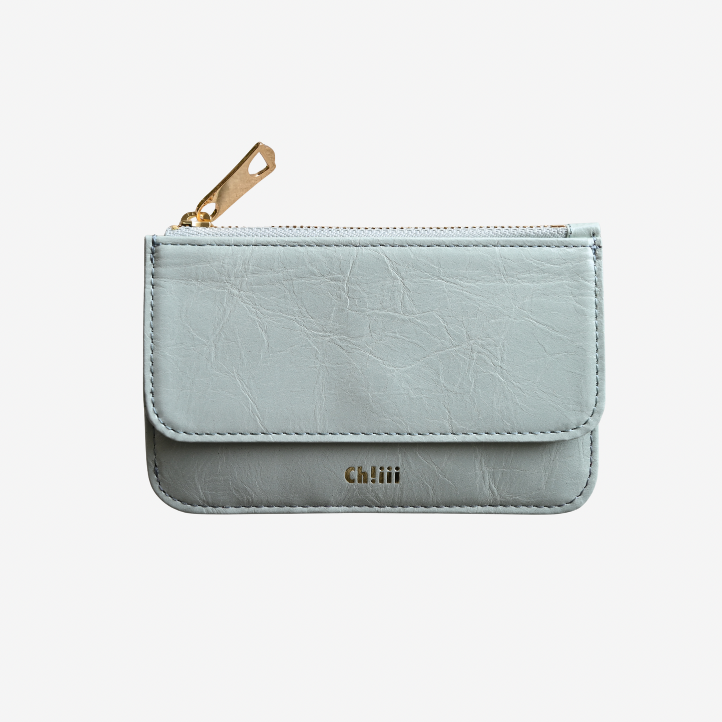 Cracked leather Flap Coin Cadecase