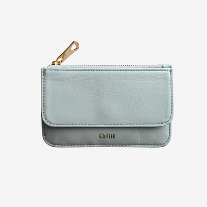 Cracked leather Flap Coin Cadecase