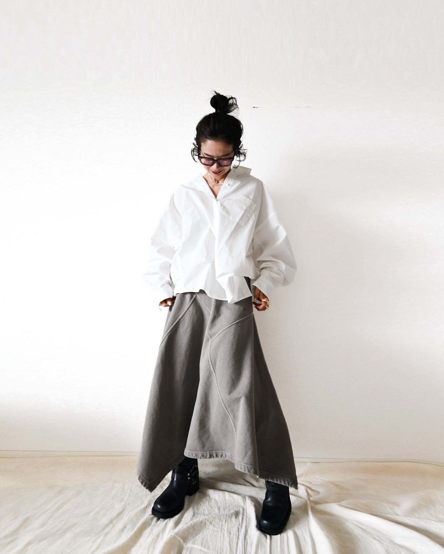 Sweat Asymmetry Skirt