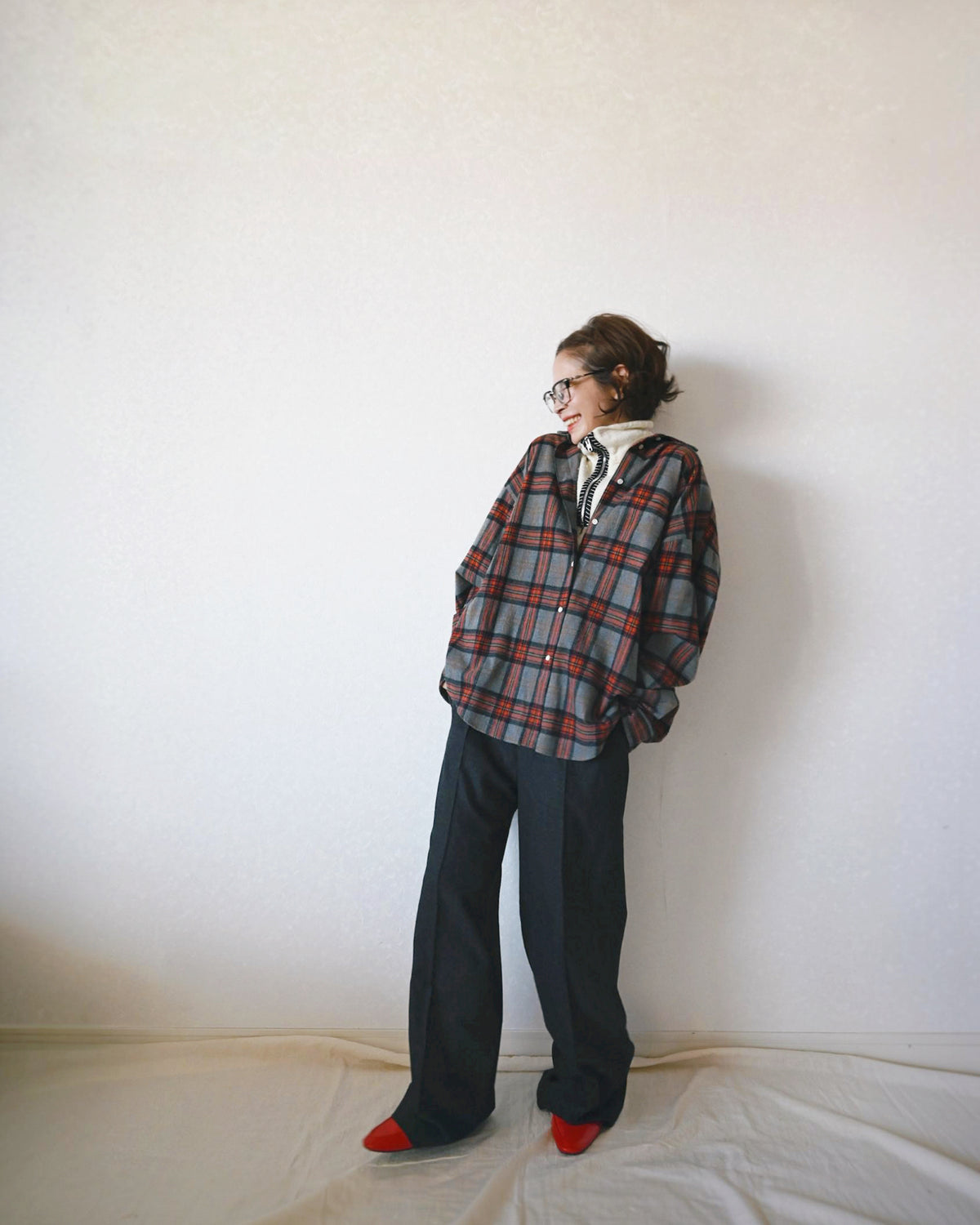 Oversized Flannel Check Shirts