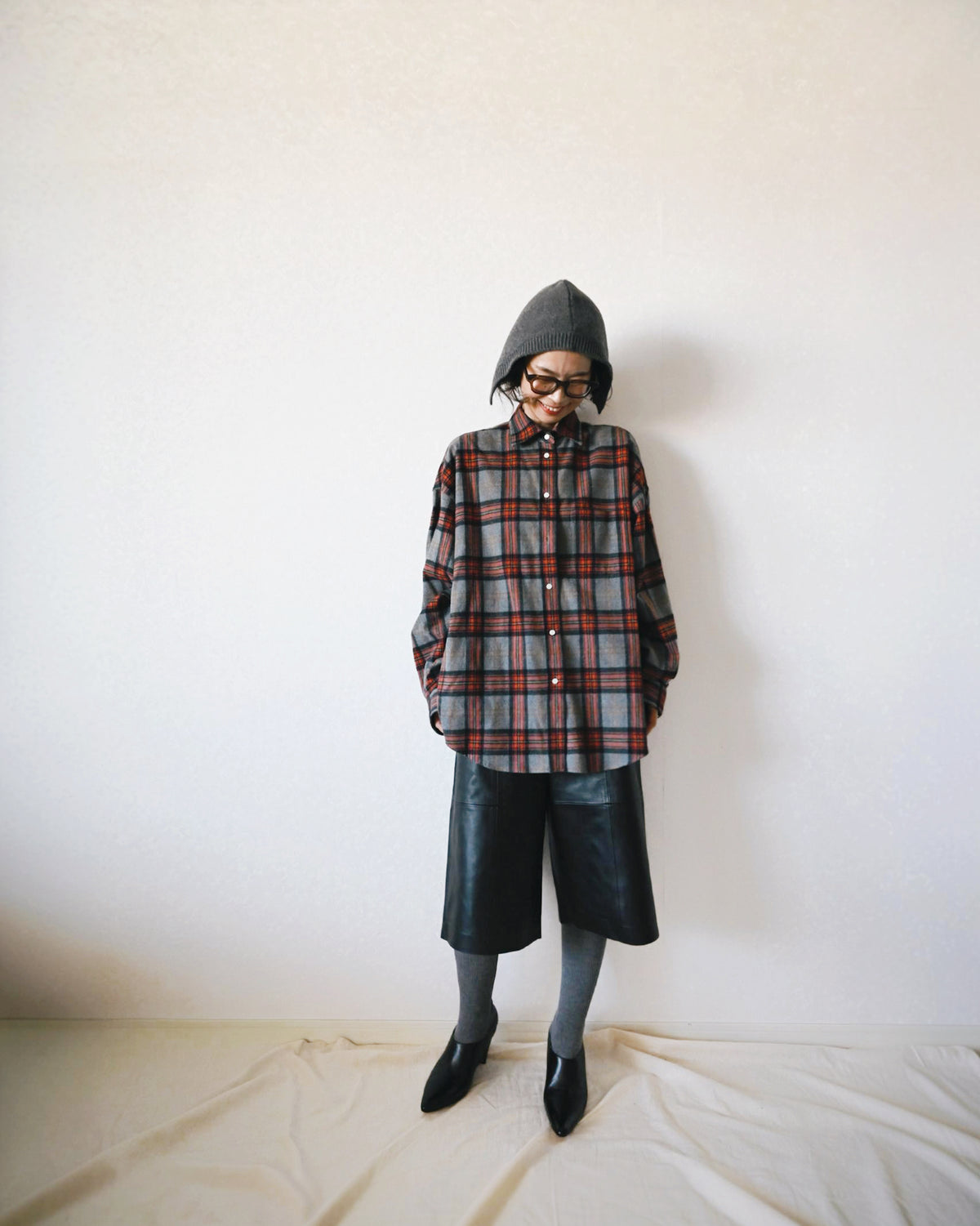 Oversized Flannel Check Shirts
