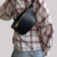 Shrink Leather Waist Bag