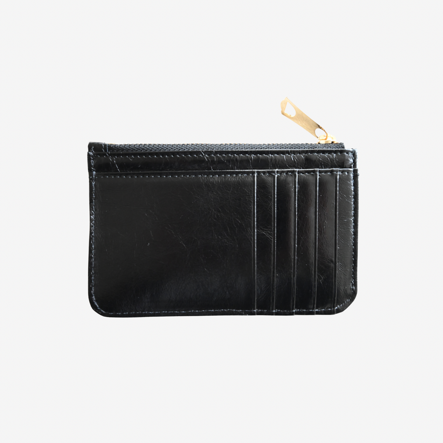 Cracked leather Flap Coin Cadecase
