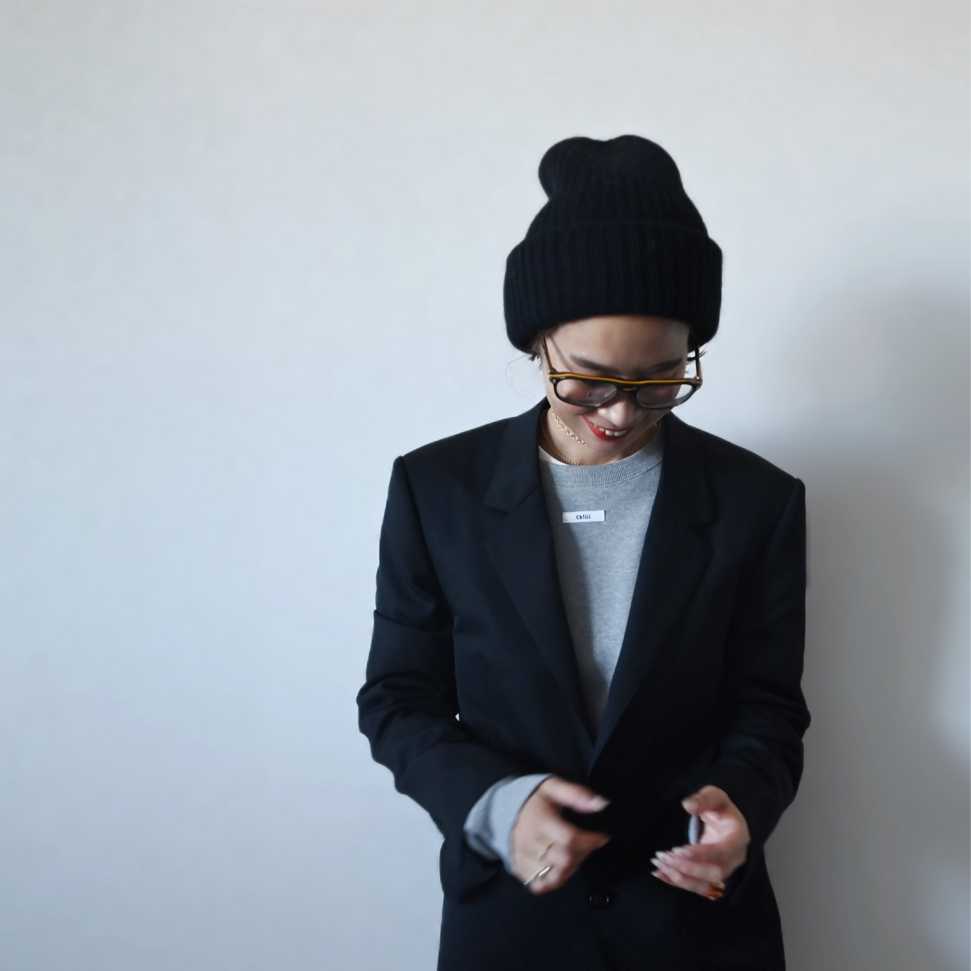 chiiiibagチーバッグ ニットビーニー 黒 ch!iii チー chiiiibag ニット chiiiibagチーバッグ ニットビーニー 黒 ch!iii チー chiiiibag ニット