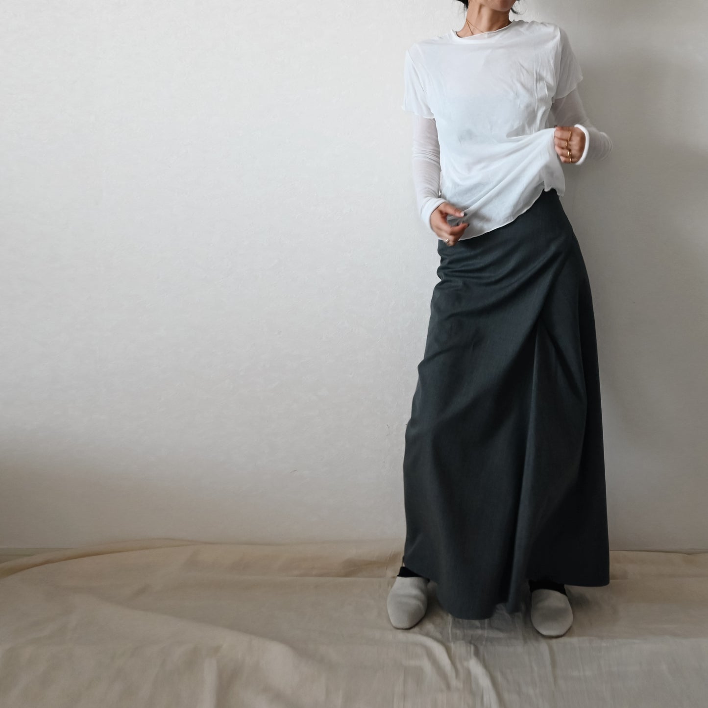 Wool Maxi Skirt