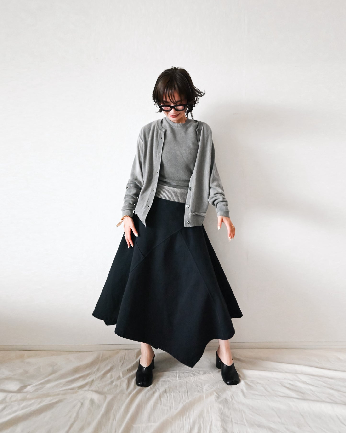 Sweat Asymmetry Skirt
