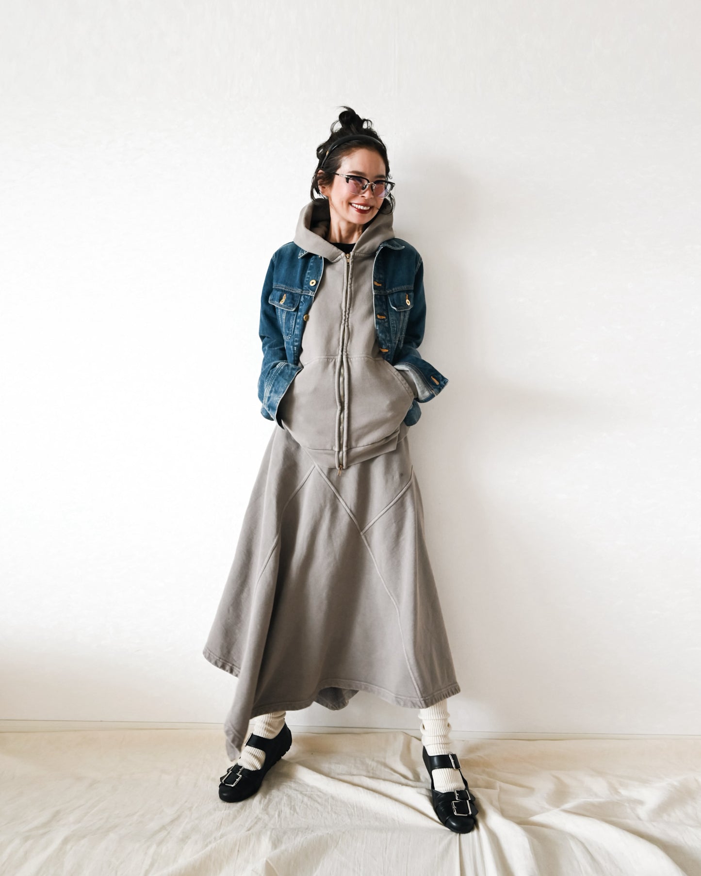 Sweat Asymmetry Skirt
