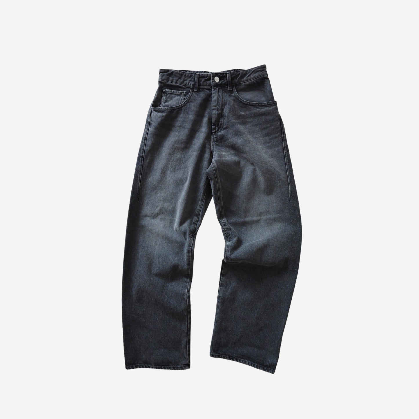 Midlize Wide Black Denim