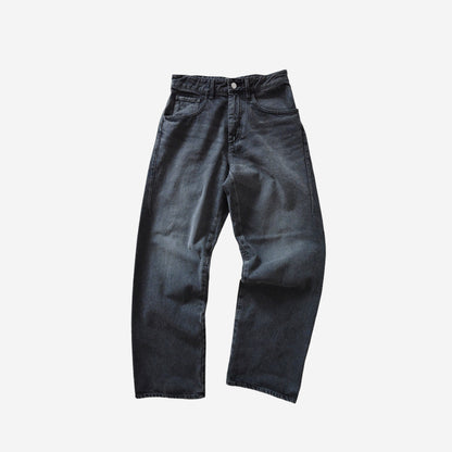 Midlize Wide Black Denim