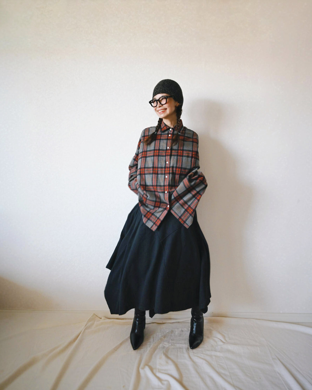 Oversized Flannel Check Shirts
