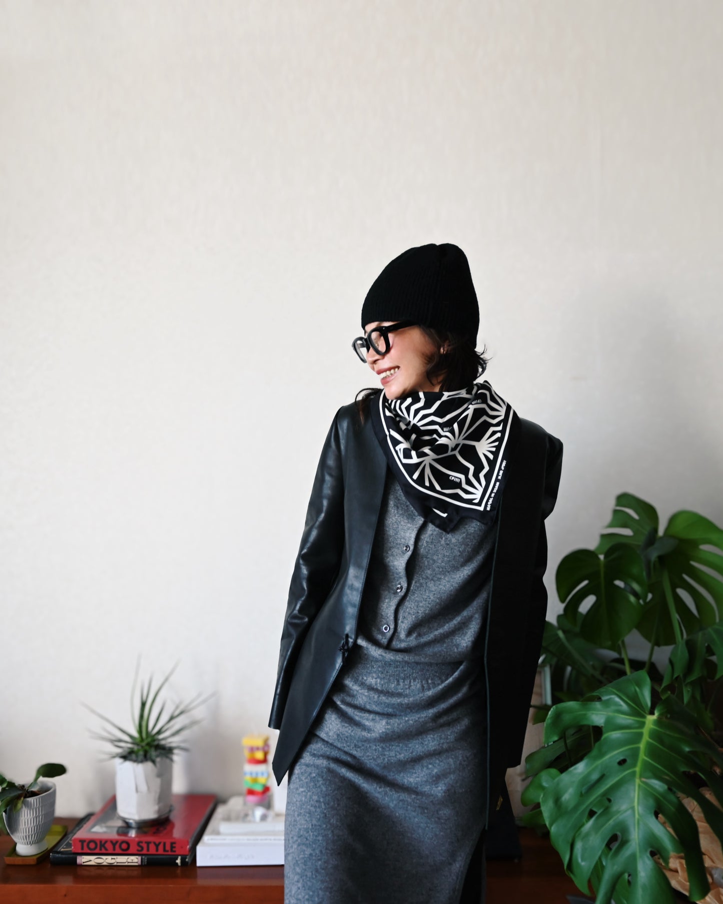 BAKIBAKI × ch!iii silk scarf　