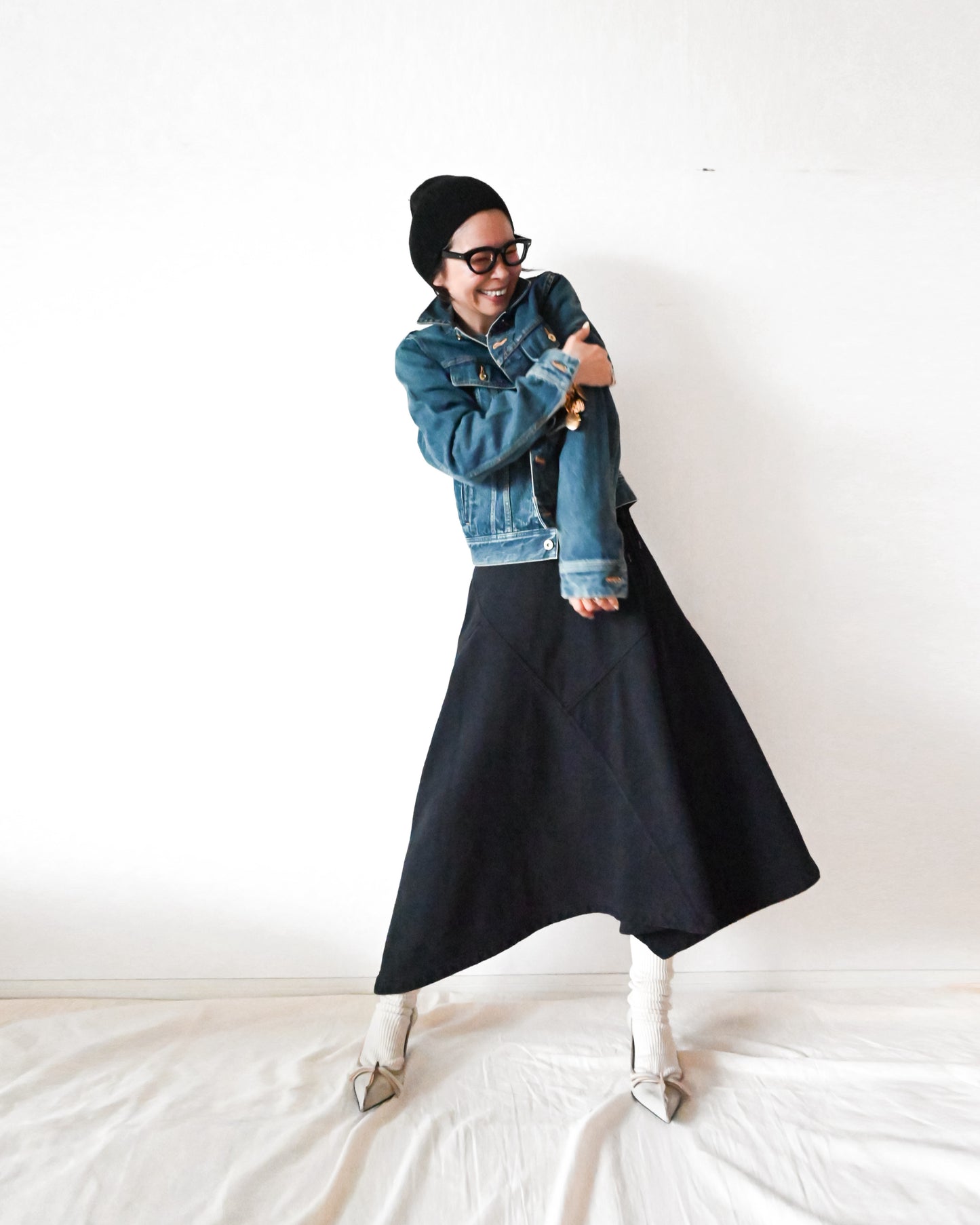 Sweat Asymmetry Skirt