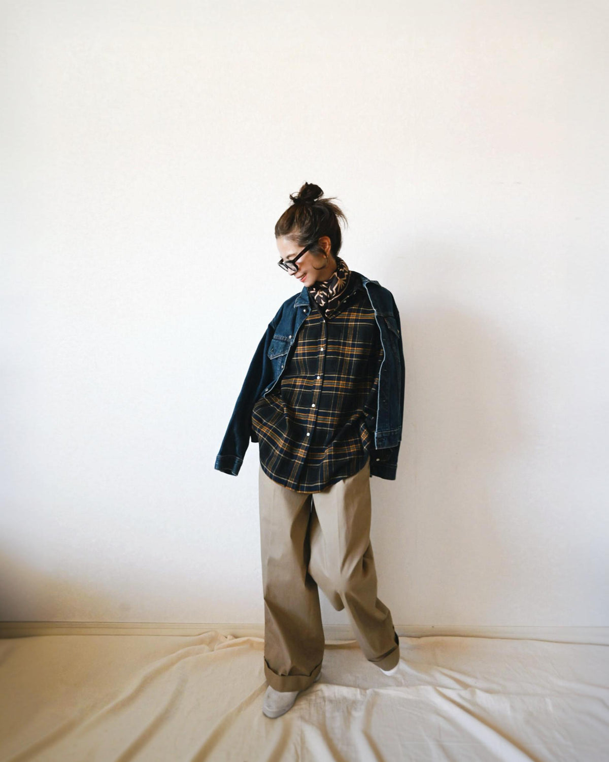 Oversized Flannel Check Shirts