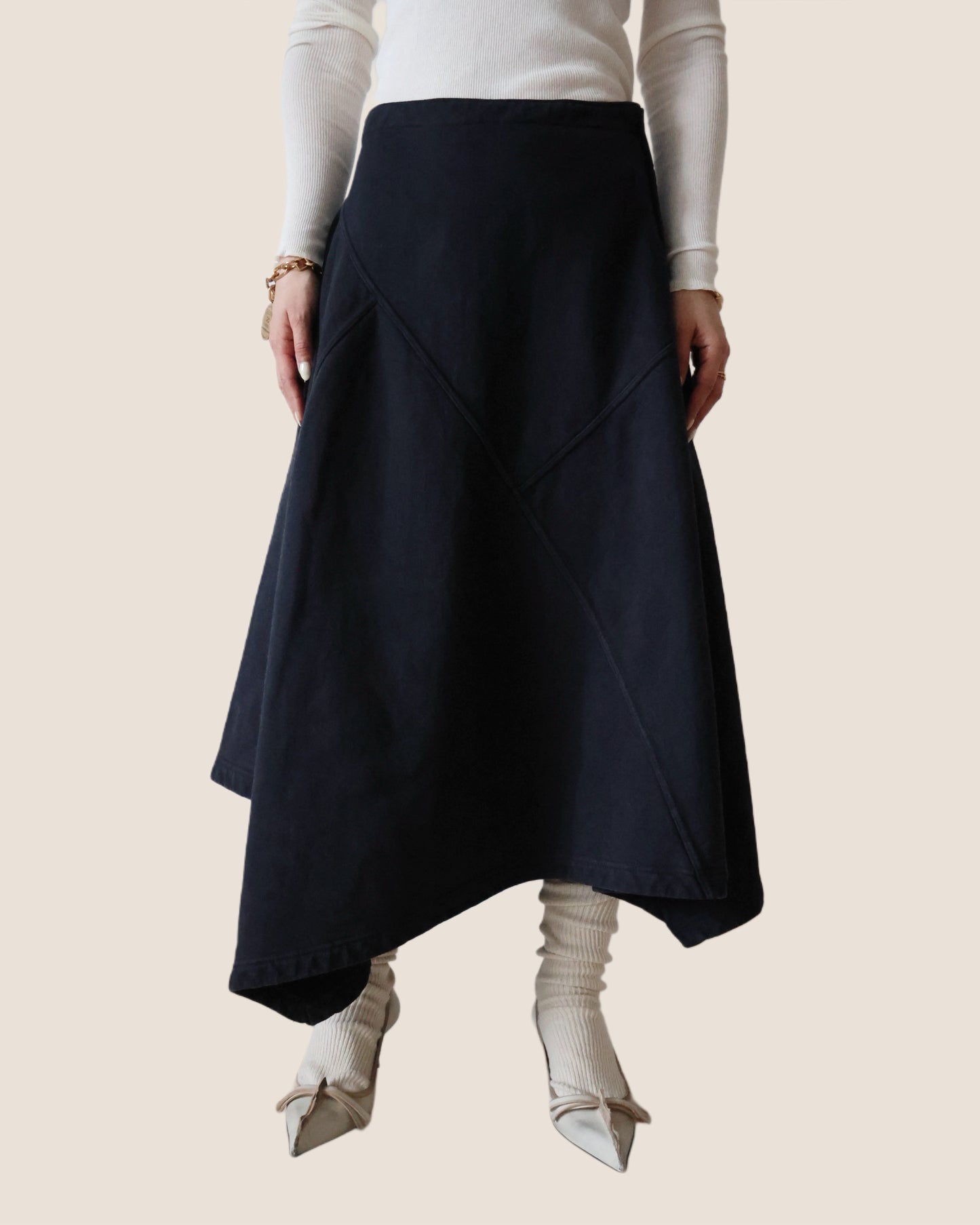Sweat Asymmetry Skirt