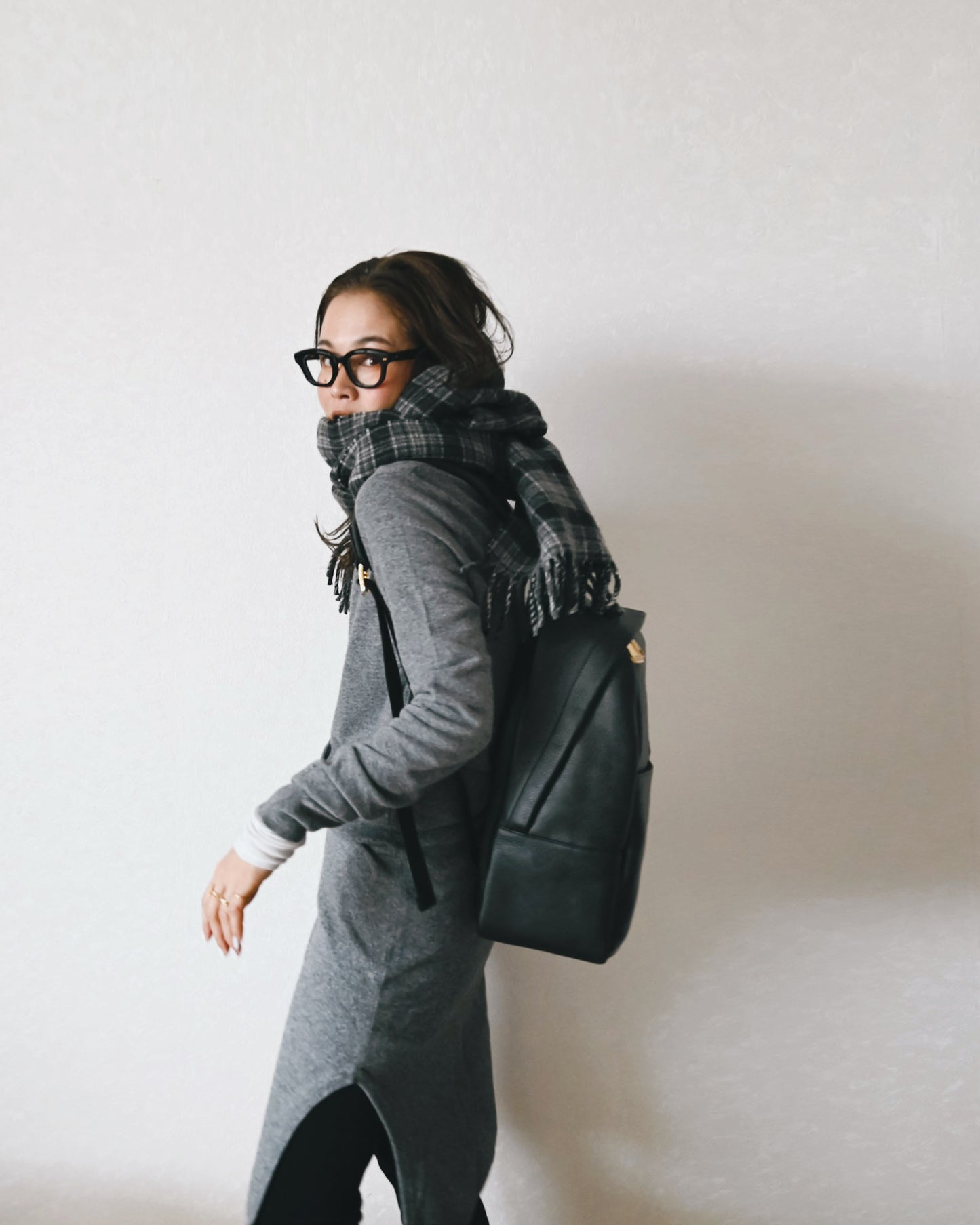 Leather Backpack / black　【受注商品】