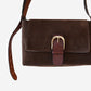 Suede Flap Shoulder